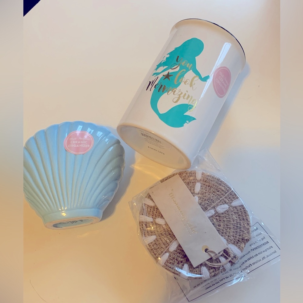 Bloomingville Coasters and Mermaid Inspired storage
